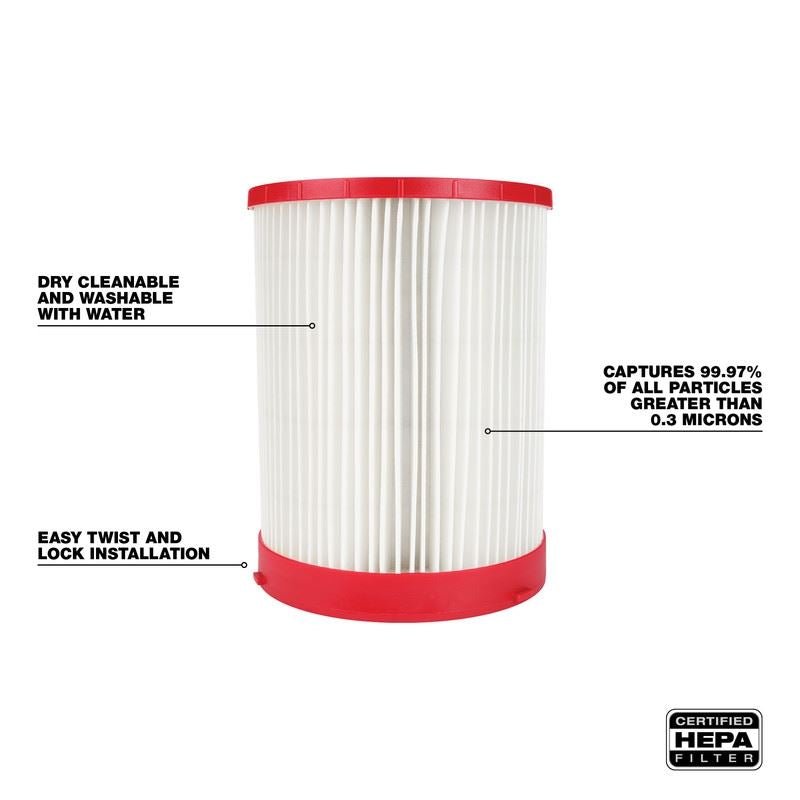 Milwaukee 49 - 90 - 1977 Large Wet/Dry Vacuum HEPA Filter - Mississauga Hardware Centre Inc