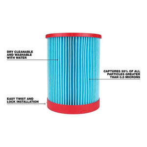 Milwaukee 49 - 90 - 1978 Large Wet/Dry Vacuum High Efficiency Filter - Mississauga Hardware Centre Inc
