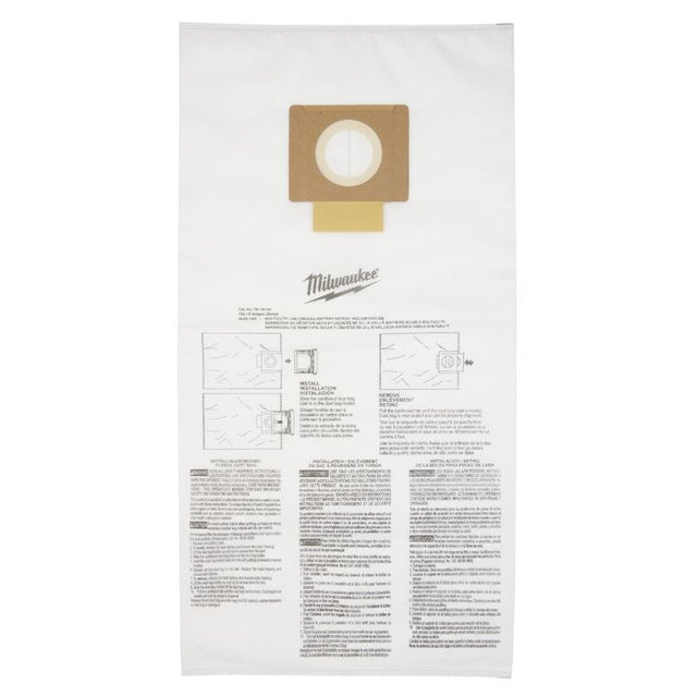 Milwaukee 49 - 90 - 1989 Fleece Dust Bags (5PK) - 9 Gallon - Mississauga Hardware Centre Inc