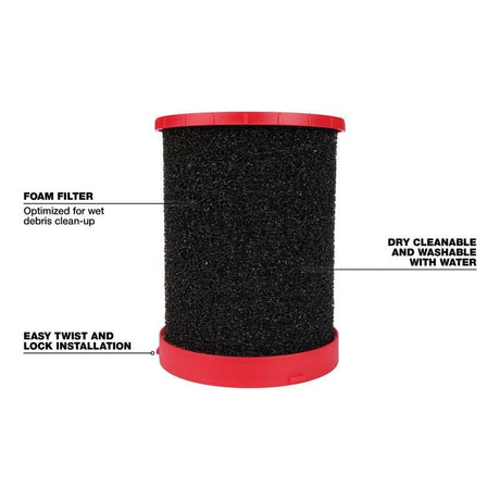 Milwaukee 49 - 90 - 1990 Large Wet/Dry Vacuum Foam Wet Filter - Mississauga Hardware Centre Inc