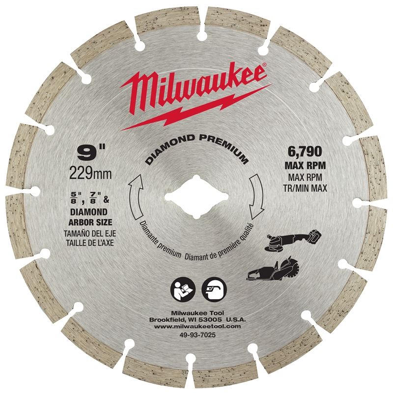 Milwaukee 49 - 93 - 7025 9" DIAMOND PREMIUM SEGMENTED BLADE - Mississauga Hardware Centre IncMilwaukee49-93-7025