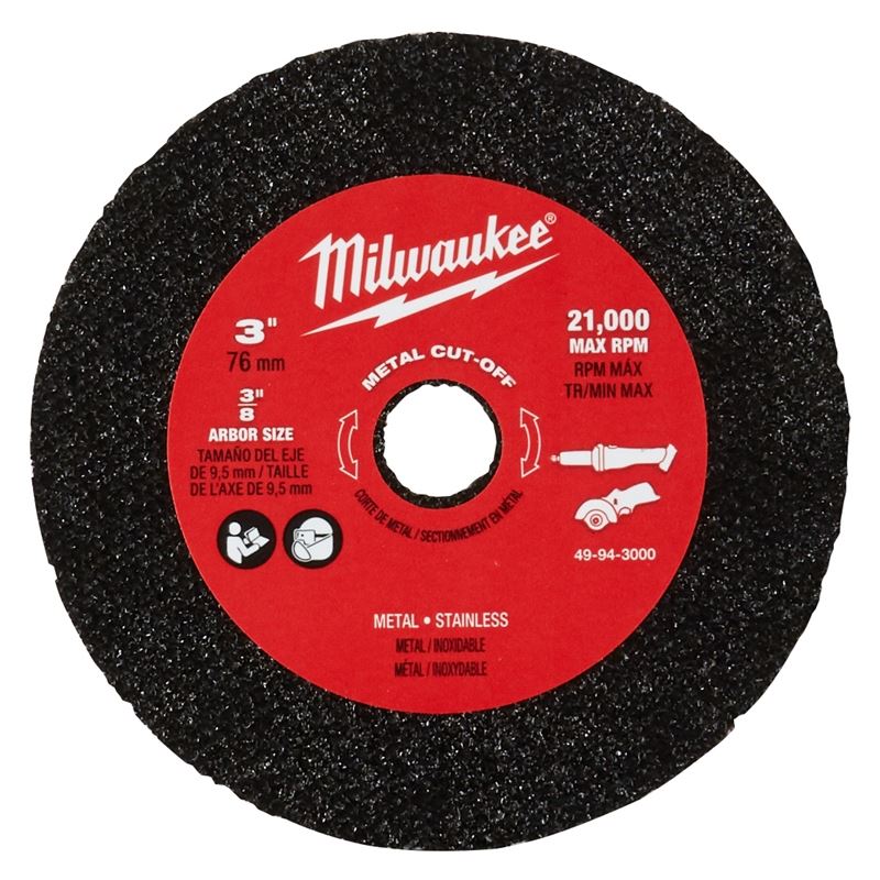 Milwaukee 49 - 94 - 3000 3" Metal Cut Off Wheel 3PK - Mississauga Hardware Centre IncMilwaukee49-94-3000