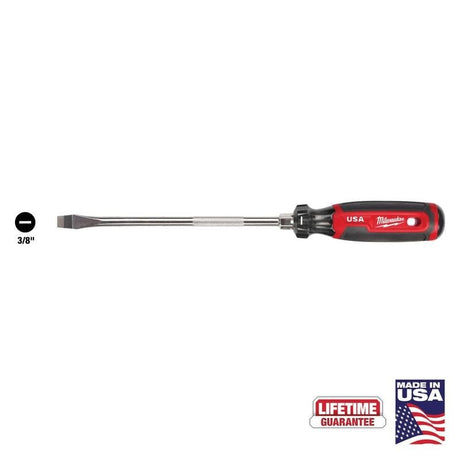 Milwaukee MT209 3/8in Slotted 8in Cushion Grip Screwdriver (USA) - Mississauga Hardware Centre Inc