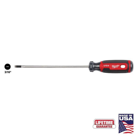 Milwaukee MT212 3/16in Cabinet 6in Cushion Grip Screwdriver (USA) - Mississauga Hardware Centre Inc