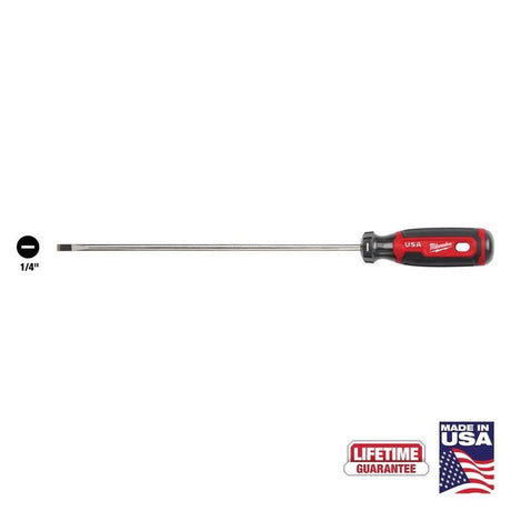 Milwaukee MT214 1/4in Cabinet 10in Cushion Grip Screwdriver (USA) - Mississauga Hardware Centre Inc