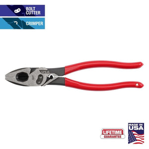 Milwaukee MT500C 9in Linemans Dipped Grip Pliers w/ Crimper Bolt Cutter (USA) - Mississauga Hardware Centre Inc