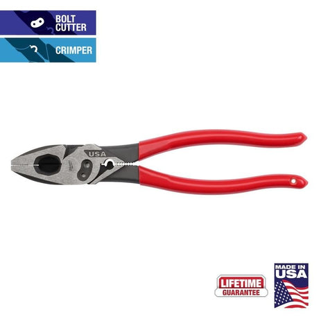 Milwaukee MT500C 9in Linemans Dipped Grip Pliers w/ Crimper Bolt Cutter (USA) - Mississauga Hardware Centre Inc