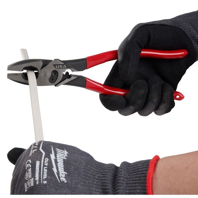 Milwaukee MT500C 9in Linemans Dipped Grip Pliers w/ Crimper Bolt Cutter (USA) - Mississauga Hardware Centre Inc