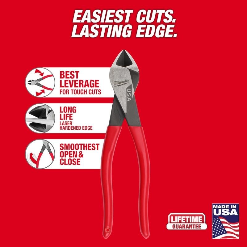 Milwaukee MT508 8in Diagonal Dipped Grip Cutting Pliers (USA) - Mississauga Hardware Centre Inc