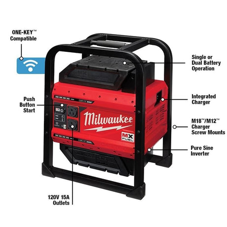 Milwaukee MXF002 - 2XC MX FUEL Carry - On 3600w/1800w Power Supply - Mississauga Hardware Centre Inc