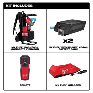 Milwaukee MXF371 - 2XC MX FUEL Backpack Concrete Vibrator Kit - Mississauga Hardware Centre Inc