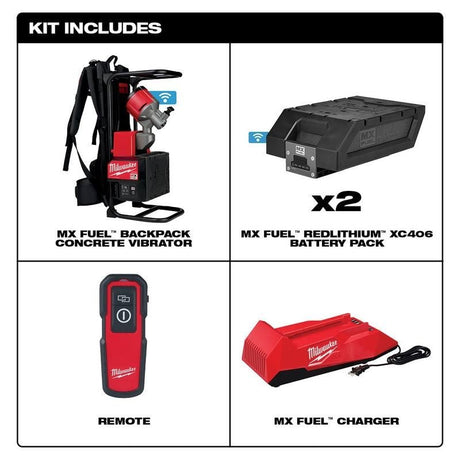Milwaukee MXF371 - 2XC MX FUEL Backpack Concrete Vibrator Kit - Mississauga Hardware Centre Inc