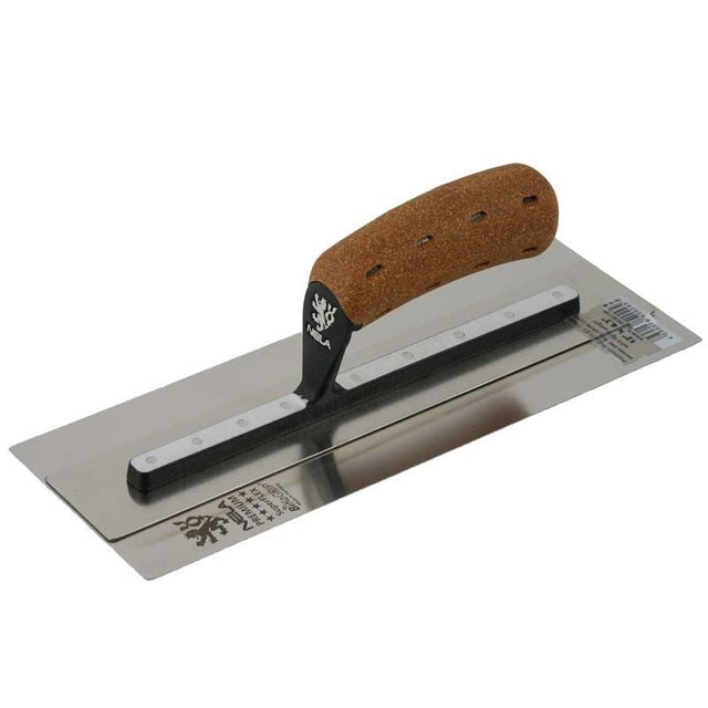 Nela 12" x 4.3" SuperFLEX Cork Hdl SS Finishing Trowel - Mississauga Hardware Centre IncNELA10853011BK