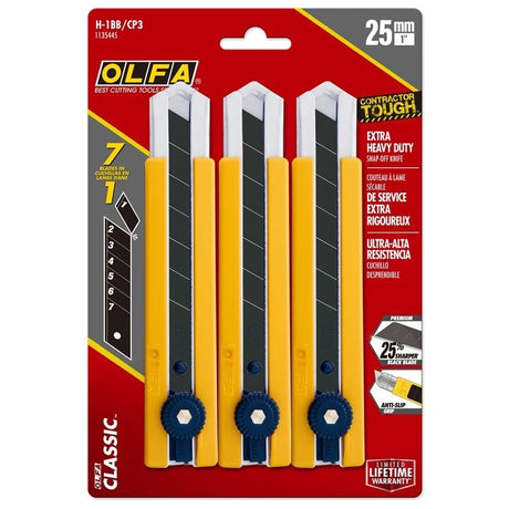 Olfa H - 1BB/CP3 3 - Pack H Knife - Mississauga Hardware Centre Inc