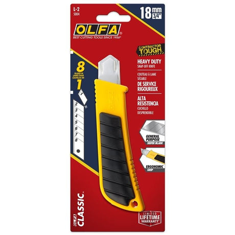 OLFA L - 2 18mm Rubber Inset Utility Knife - Mississauga Hardware Centre Inc