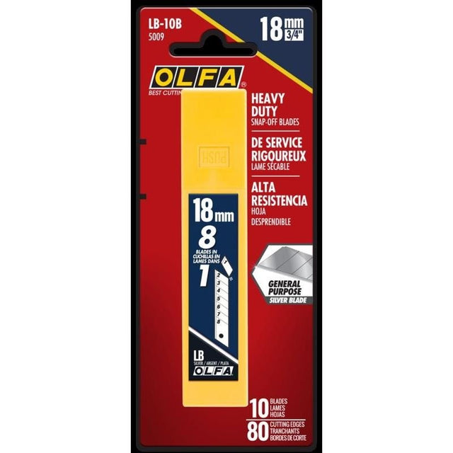 OLFA LB - 10B 18mm Snap Blades, 10pk - Mississauga Hardware Centre Inc