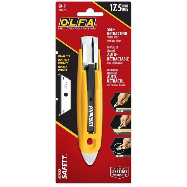 OLFA SK - 9 Semi - Auto Self - Retracting Safety Knife w/ Pick - Mississauga Hardware Centre Inc