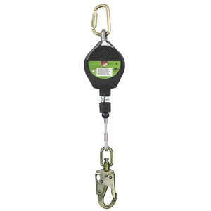 Peakworks V845533020LE 20ft Leading Edge SRL w 3/16in Galv. Stl Cable - Al. Hsing - Type 2 - Snap Hook - Mississauga Hardware Centre Inc