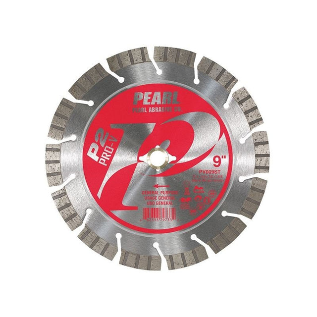 PEARL PV009ST P2 Pro - V 9 in Segmented TURBO Rim General Purpose Diamond Blade - Mississauga Hardware Centre Inc