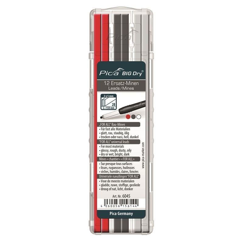 PICA 6045 Red/White/Graphite BIG Dry Refill Leads - Mississauga Hardware Centre IncPICA6045