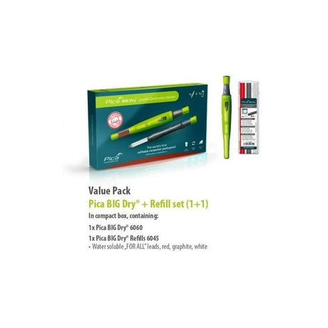 PICA 6095 BIG Dry Longlife Construction Marker w/ Refill Set - Mississauga Hardware Centre Inc