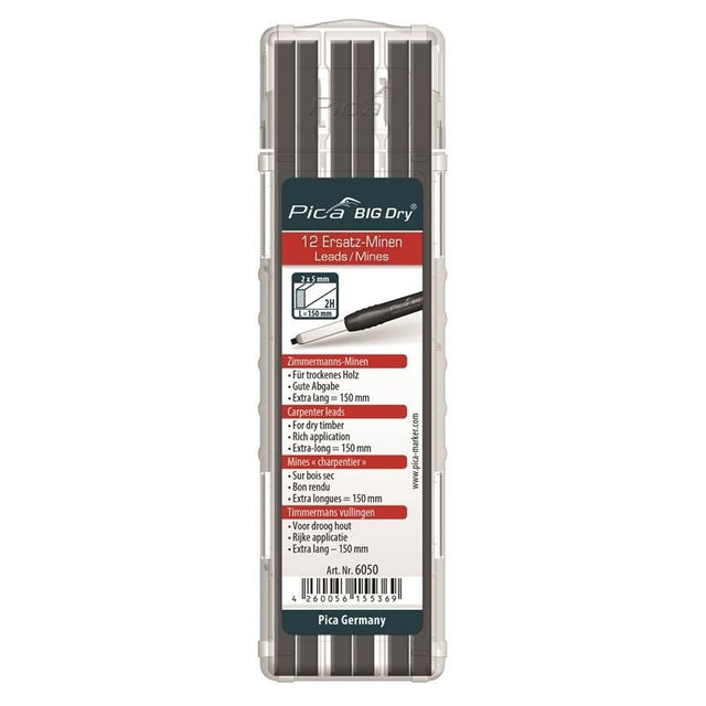 Pica BIG Dry Refill Leads 6050 Carpenter leads 2H - Mississauga Hardware Centre IncPICA6050