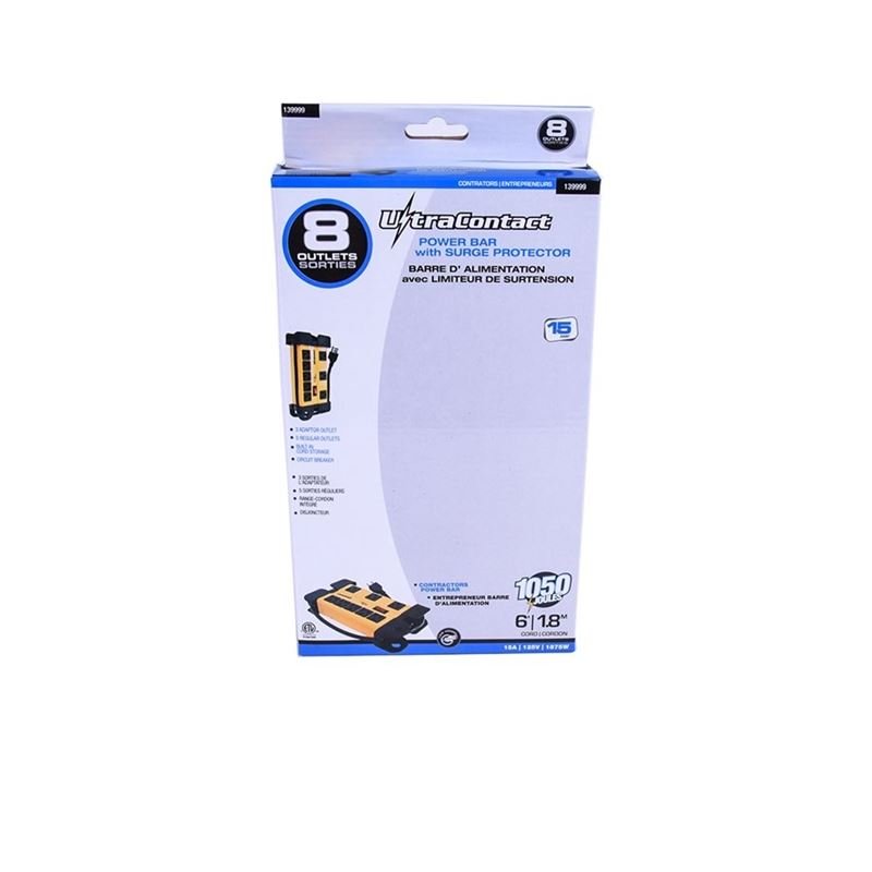 Power Bar 6FT 8 Outlet 1050 Joules - Mississauga Hardware Centre IncTOOLWAY139999