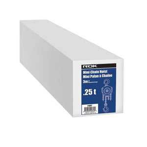 ROK 21002 Mini Chain Hoist .25T 3M Lift - Mississauga Hardware Centre Inc