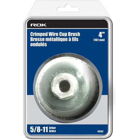 ROK 45102 4" Crimped Wire Cup Brush - Mississauga Hardware Centre Inc