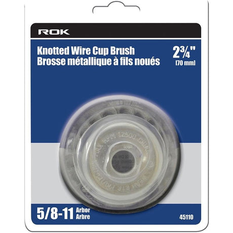 ROK 45110 2 - 3/4" Knotted Wire Cup Brush - Mississauga Hardware Centre Inc