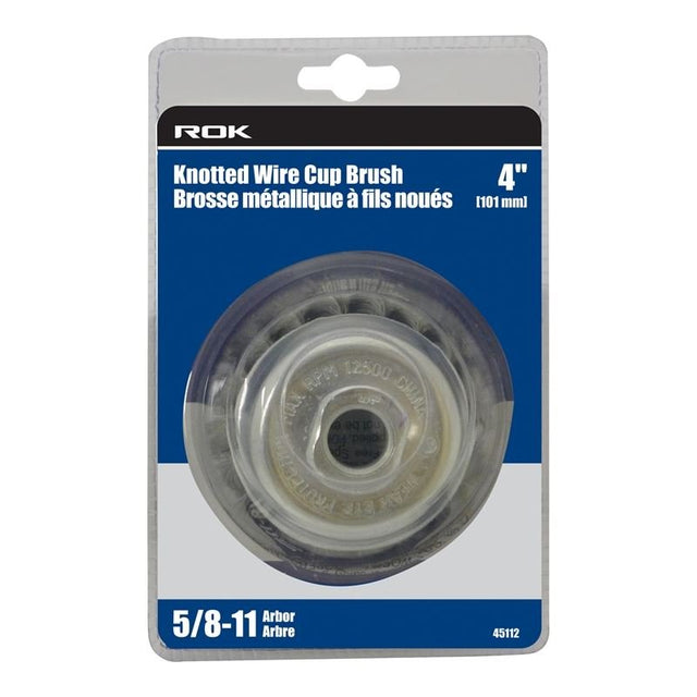 ROK 45112 4" Knotted Wire Cup Brush - Mississauga Hardware Centre Inc