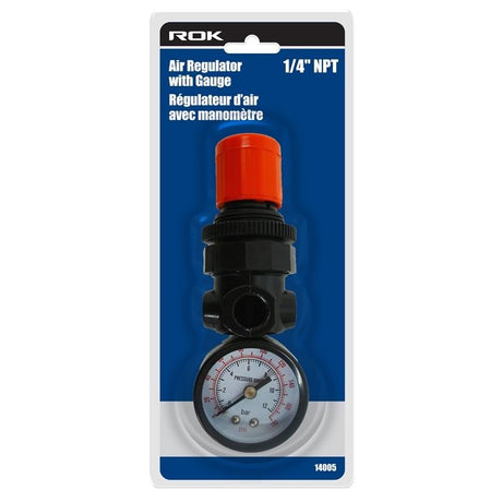 ROK AIR REGULATOR WITH GAUGE - Mississauga Hardware Centre Inc