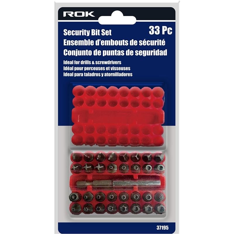 ROK SECURITY BIT SET 33PC - Mississauga Hardware Centre Inc