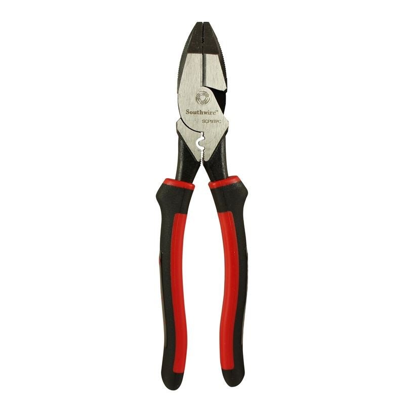 SCP9TPC 9" High - Leverage Side Cutting Pliers w/ Fish Tape Puller, Crimper, & Comfort Grip Handles - Mississauga Hardware Centre IncSOUTHWIRE589945