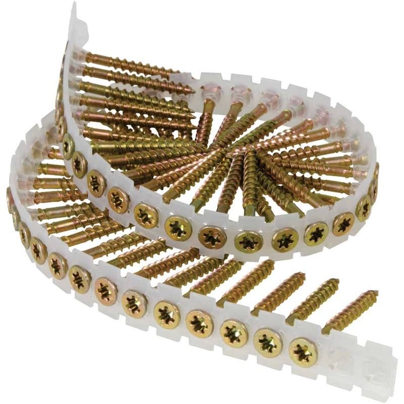 Senco 08F175YKX No.8 x 1 - 3/4 in AutoFeed Subfloor Screws (Rex Drive) - 1000 pcs - Mississauga Hardware Centre Inc