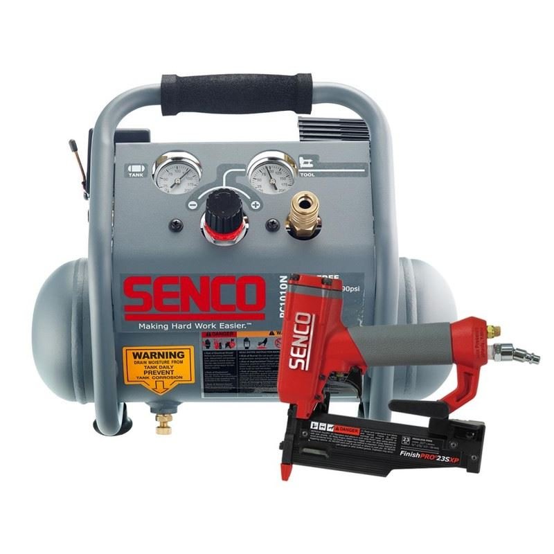 Senco PC1342 23 GA Pin Nailer and 1 GAL Compressor Combo Kit - Mississauga Hardware Centre Inc