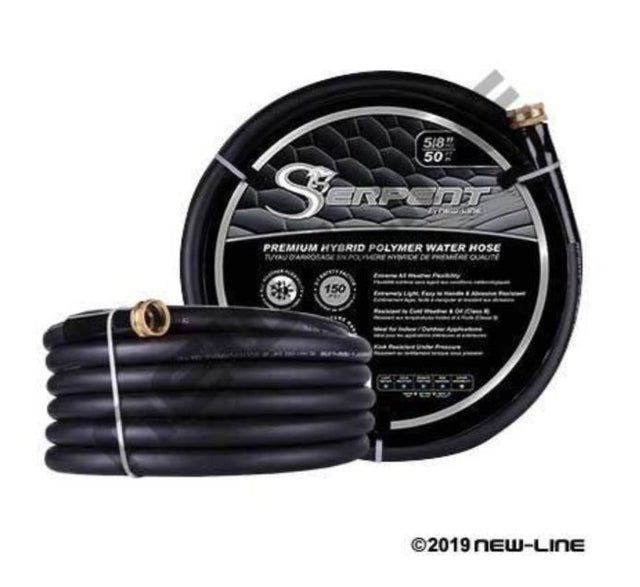 Serpent 5/8 Black GARDEN HOSE 150 PSI with Fittings - Mississauga Hardware Centre Inc