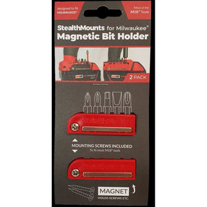 StealthMount BH - MW18 - RED - 2 Bit Holder For Milwaukee M18 (2 Pack) - Mississauga Hardware Centre Inc