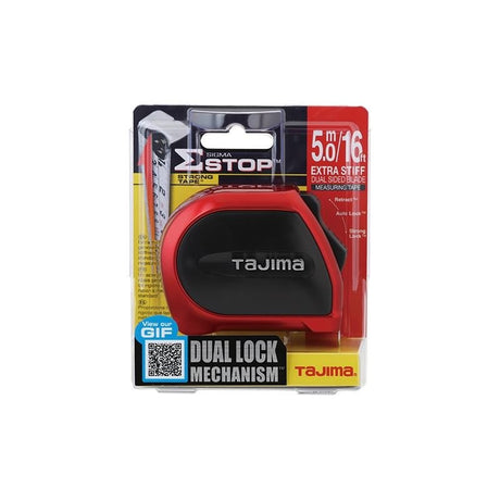 Tajima SS - 16/5MBW Sigma Stop Tape Measure 5M/16FT (METRIC/SAE) - Mississauga Hardware Centre Inc