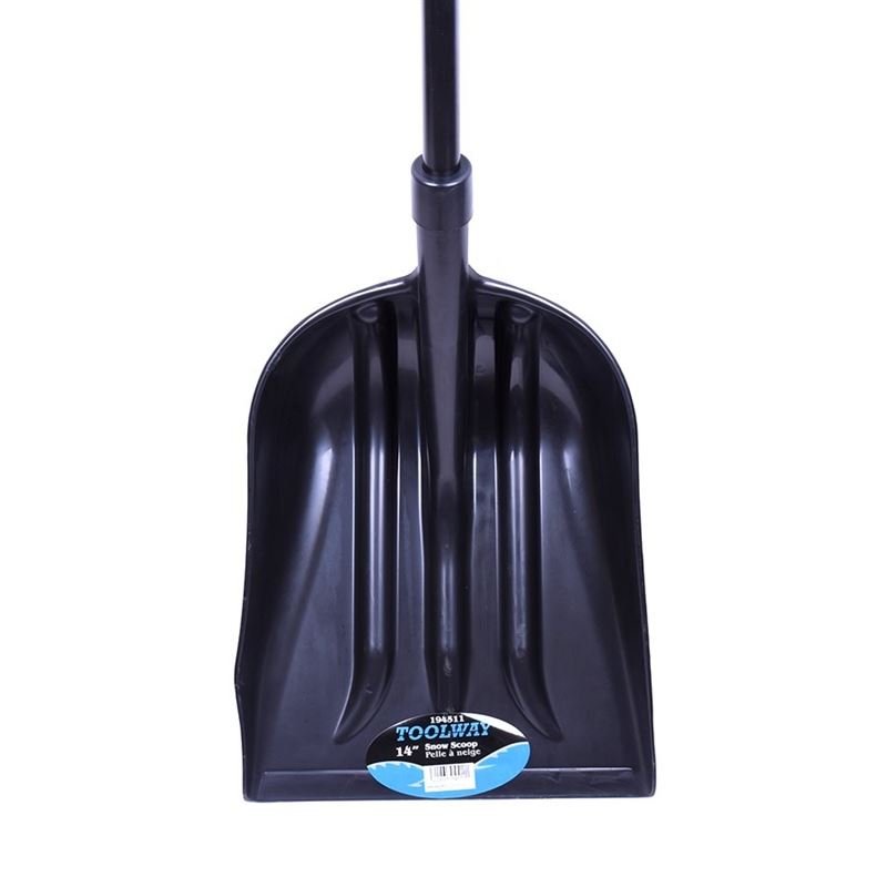 Toolway 194511 14in POLY BLADE SNOW SHOVEL W/ STEEL HANDLE D - GRIP 55IN - Mississauga Hardware Centre Inc