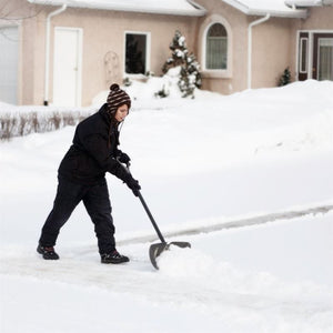 Toolway 194511 14in POLY BLADE SNOW SHOVEL W/ STEEL HANDLE D - GRIP 55IN - Mississauga Hardware Centre Inc