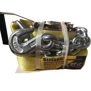 TOOLWAY 406470 Ratchet Tie - Down W / Chain 27ft x 2in BS 10,000lb - Mississauga Hardware Centre Inc