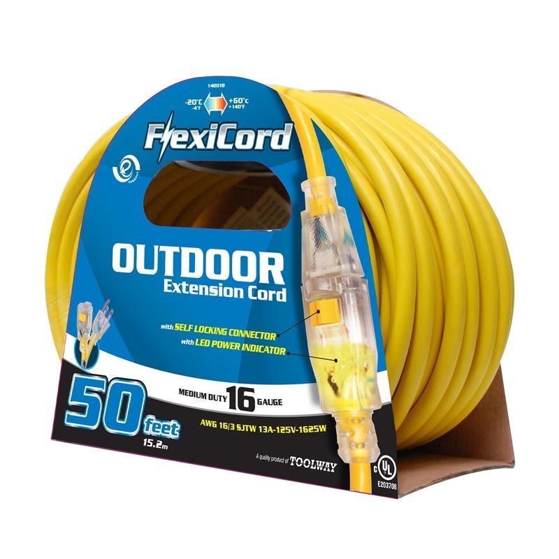 Toolway | SJTW 16/3 1 - Outlet Extension Cords - Mississauga Hardware Centre Inc