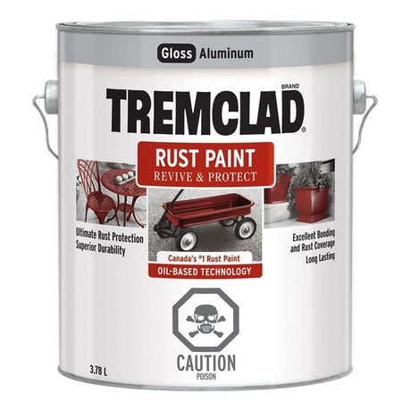 TREMCLAD Rust Paint 3.78L ALUM - Mississauga Hardware Centre Inc
