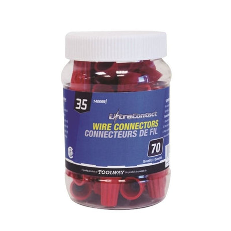 UltraContact 70pcs Red Wire Connector (Large) 35 - Mississauga Hardware Centre Inc