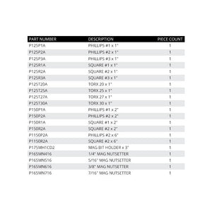 VEGA P21 - 1DB 21 PC Impactech Driver Bit Set - Mississauga Hardware Centre Inc