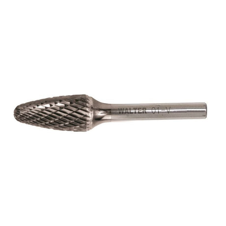 WALTER 01V015 CARBIDE BURR 1/4in Shank Double Cut SF - 5 DC - Mississauga Hardware Centre Inc