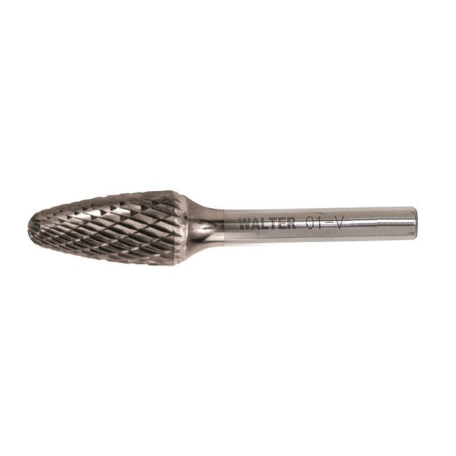 WALTER 01V015 CARBIDE BURR 1/4in Shank Double Cut SF - 5 DC - Mississauga Hardware Centre Inc