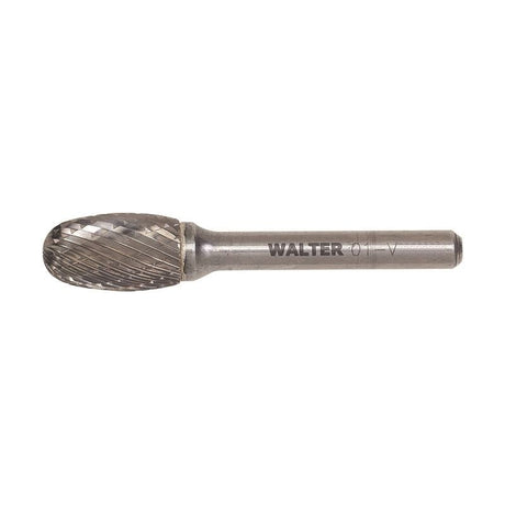 WALTER 01V027 CARBIDE BURR 1/4in Shank Double Cut SE - 3 DC - Mississauga Hardware Centre Inc