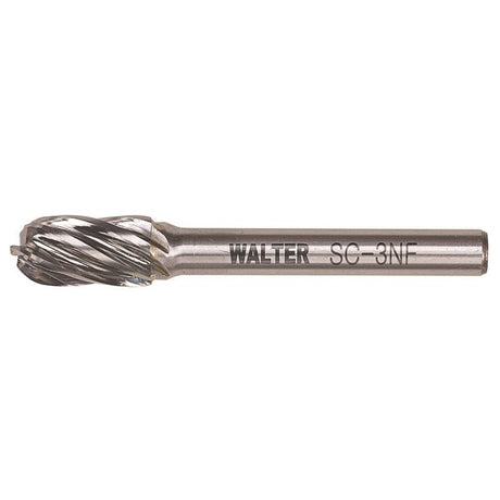 WALTER 01V061 CARBIDE BURR 1/4in Shank Aluminum Soft Metals SC - 3 NF - Mississauga Hardware Centre Inc